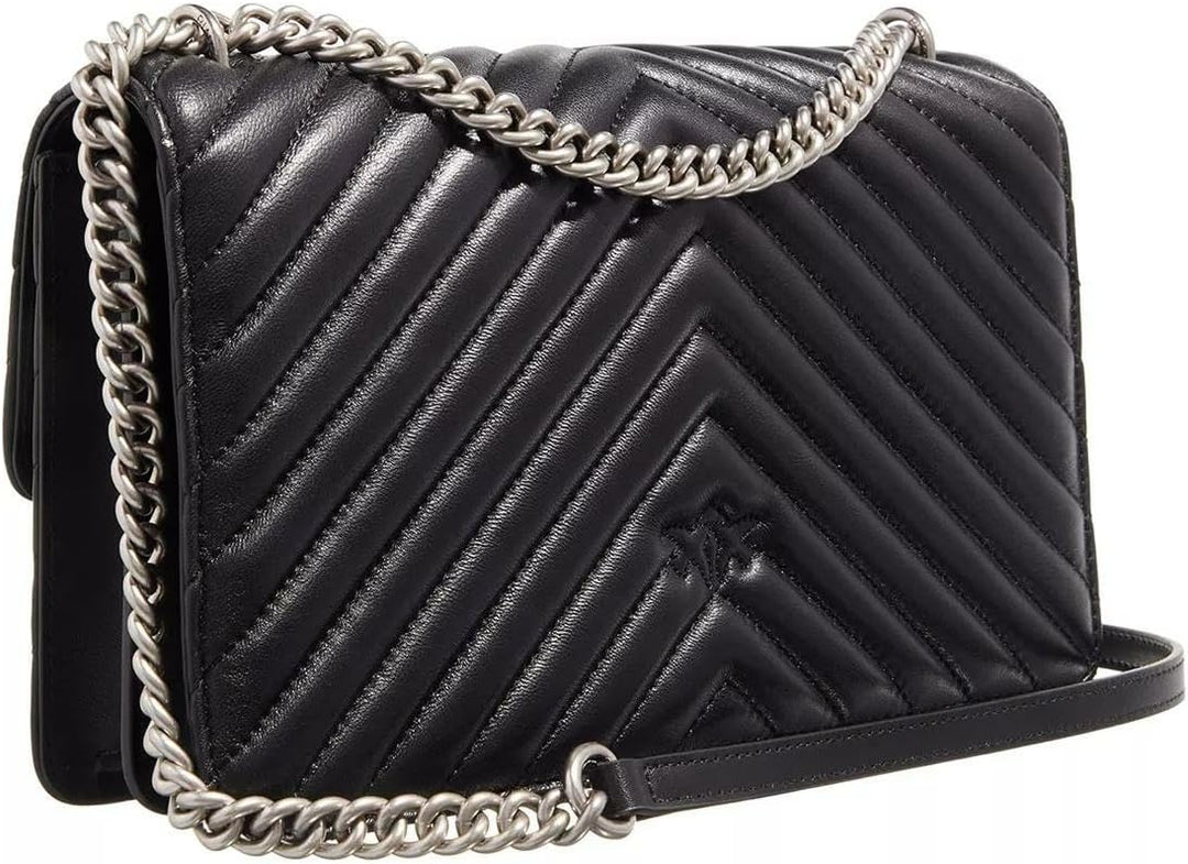 Pinko Damen Love One Classic Sheep Napp Liebe EINEN KLASSISCHEN DC-SCHAFNAPP Z99o_nero-old Silver, Z
