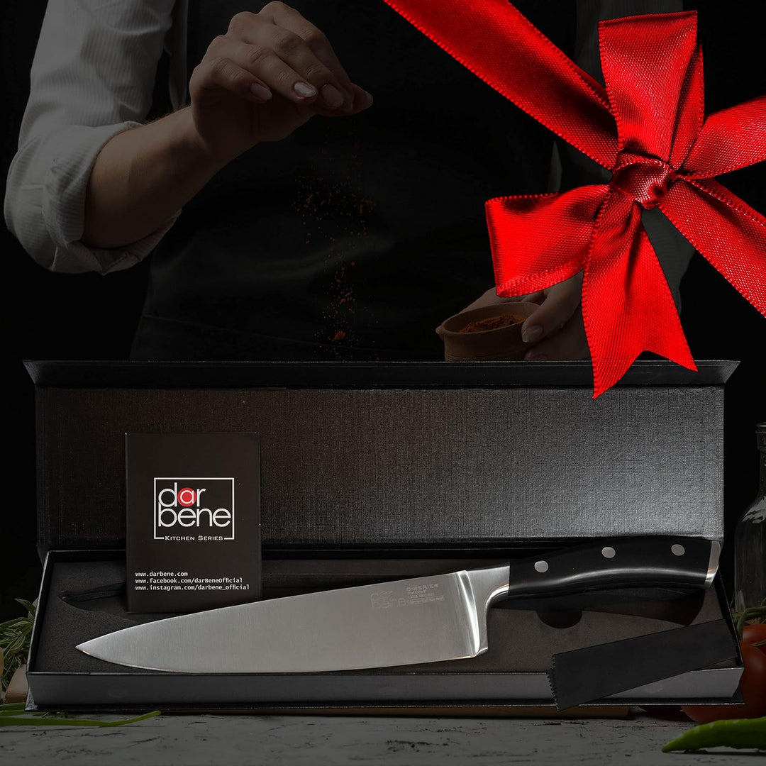 DarBene Chefmesser C-Series 20cm Profi Küchenmesser aus deutschem Edelstahl, klassisches Allzweckmes
