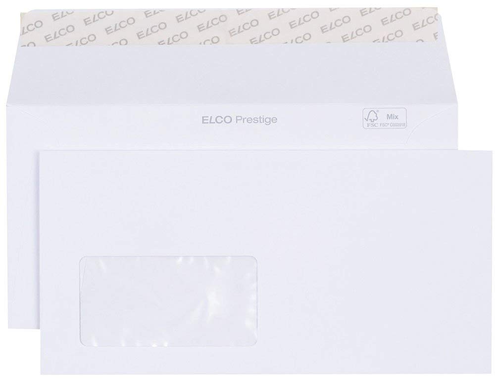 Elco 42779 Prestige Briefumschlag, Dinlang, 120 g, weiss