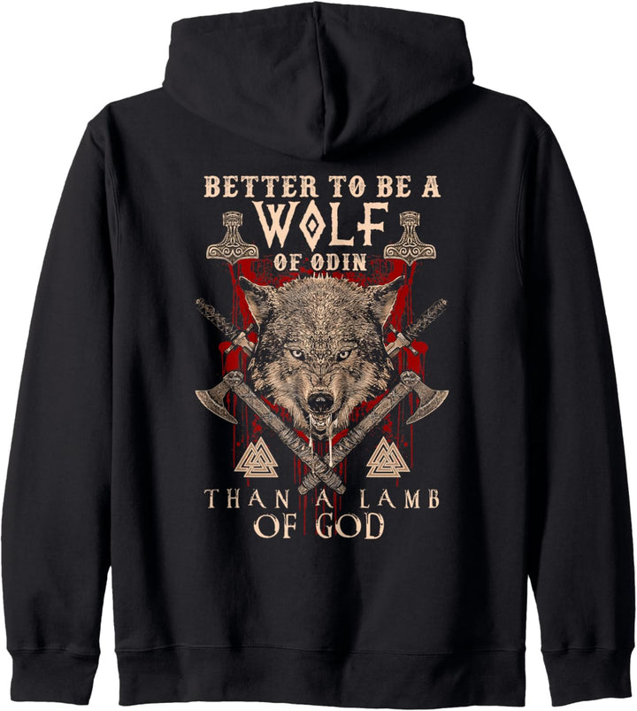 Better to be a Wolf of Odin Than a Lamb Norse Mythology Kapuzenjacke