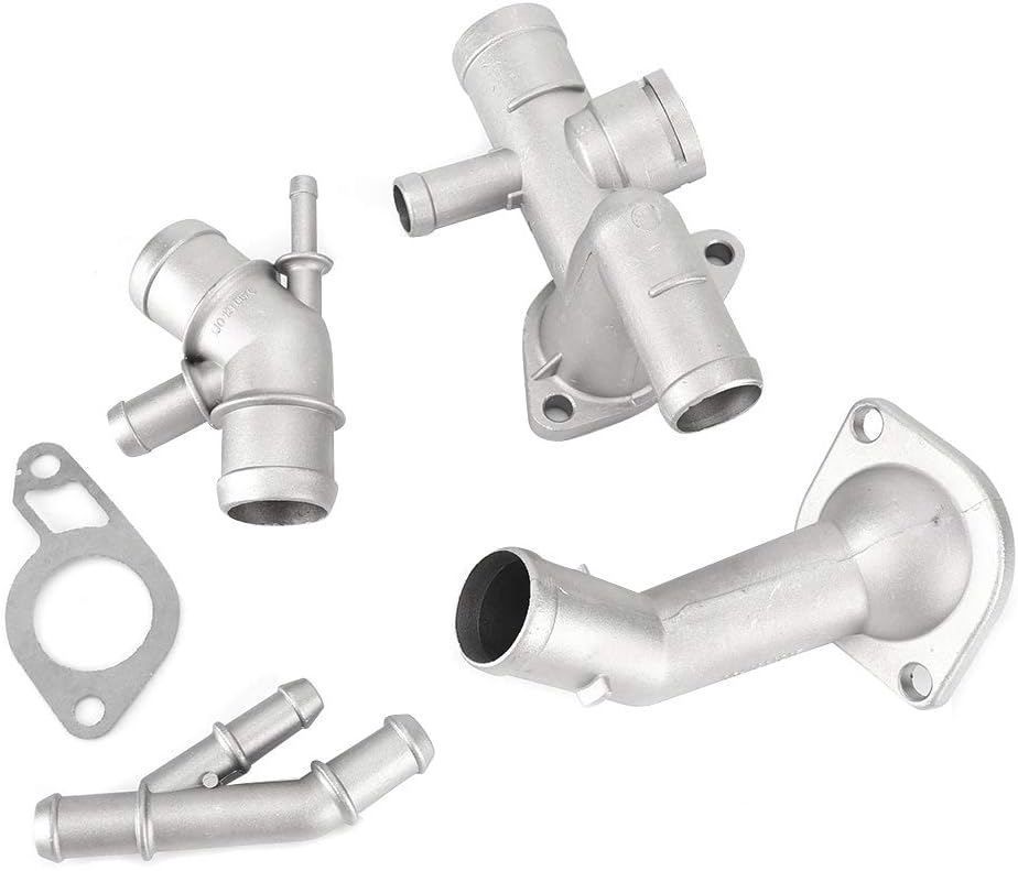 Kühlmittelflansch Kit, 4 Teile/satz Aluminium Motor Kühlmittelschlauch Flansch Kit Fit Für Mk4 1,8 T