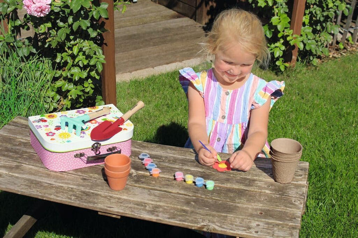 moses 016168 Krabbelkäfer Blumenkoffer-Gartenset, grosses Mal DIY-Set zum Säen, Anzüchten, Pflegen u