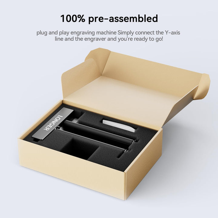 LONGER Lasergravur-Rotationswalze, 360° Y-Achse Rotationswalze für Lasergravur – Gravur zylindrische