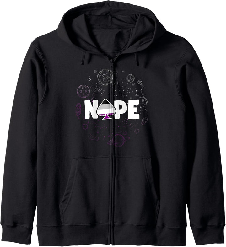 Nö Lustig Nett Trendy Asexual Pride Space Galaxy Planet Kapuzenjacke