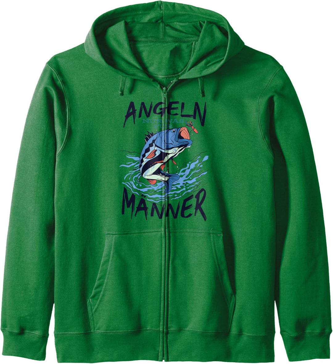 Angler Angeln Fischer Papa Opa Mann Geschenk Petri Heil Kapuzenjacke