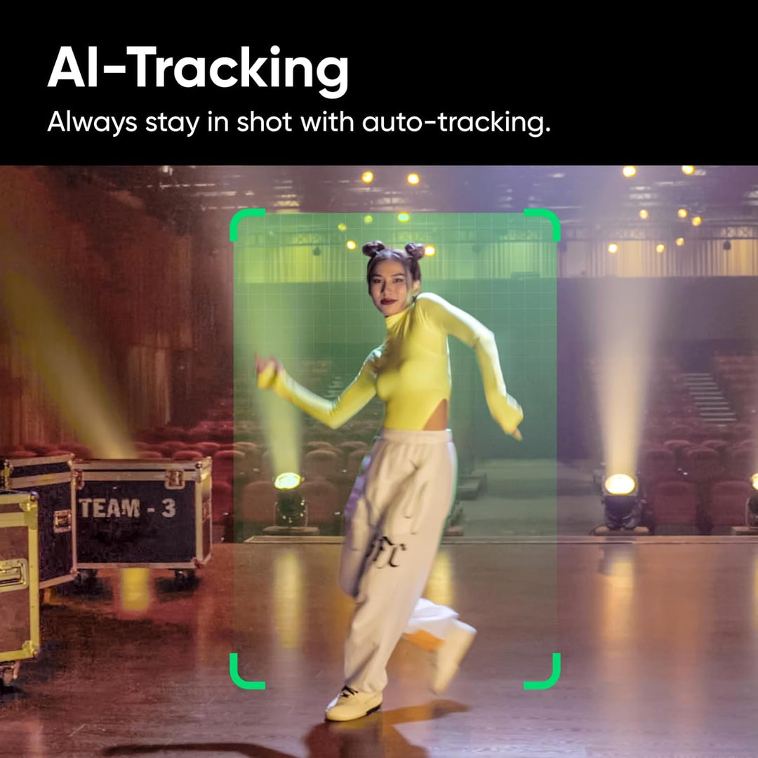 Insta360 Link mit offiziellem Aufkleber-Set - PTZ 4K Webcam, AI-Tracking, Gestensteuerung, HDR, Raus