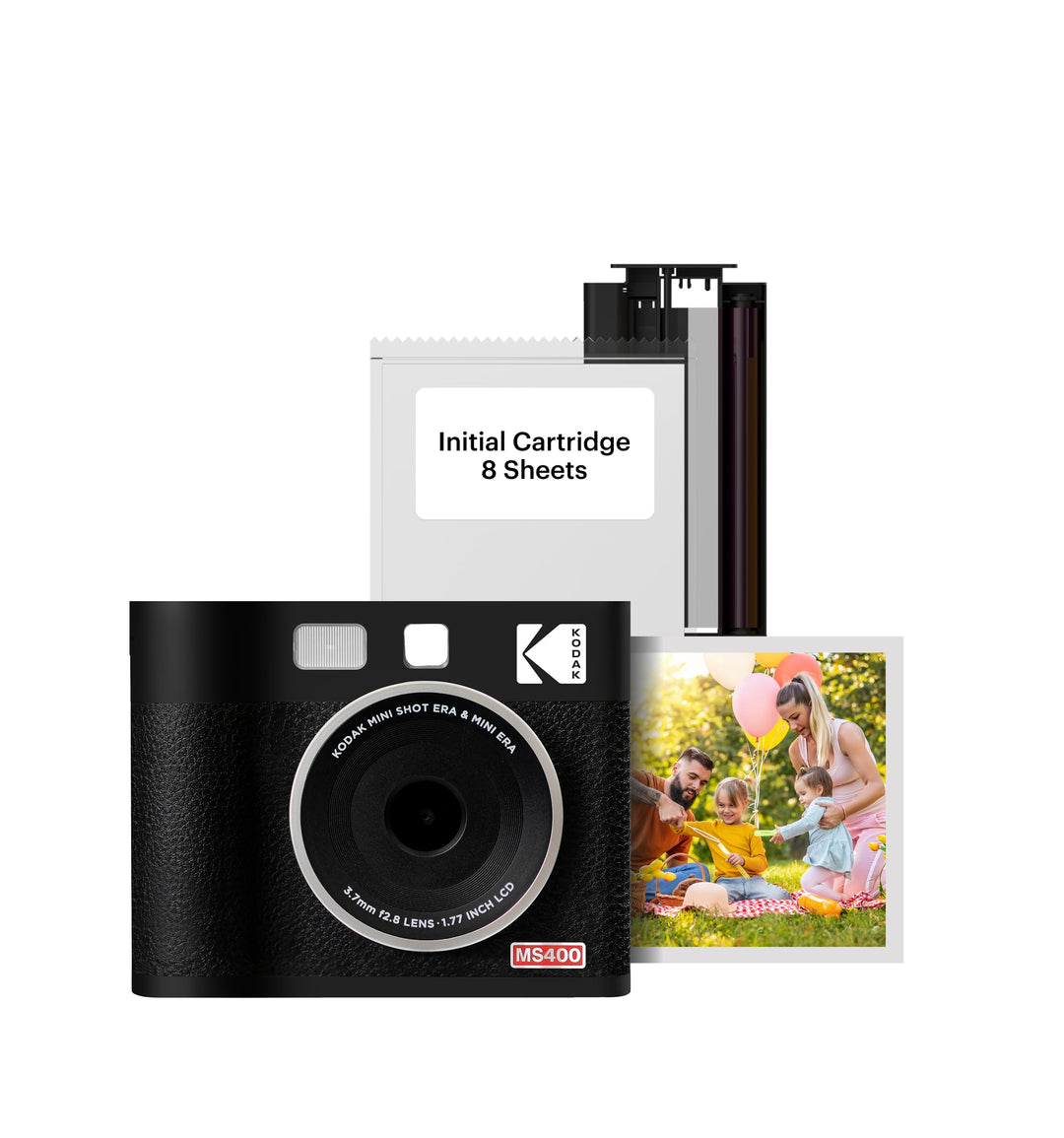 Kodak Cam Mini Shot 4 ERA Black 4x4 4x4 + 8 Blatt Black, 4x4 + 8 Blatt Black