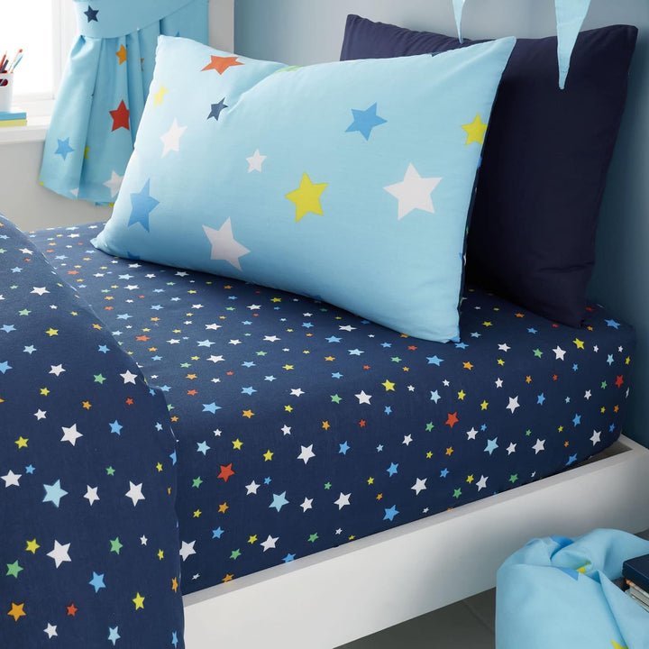 Happy Linen Company Bettwäsche-Set für Mädchen und Jungen, verschiedene Sterne, wendbar, für Doppelb