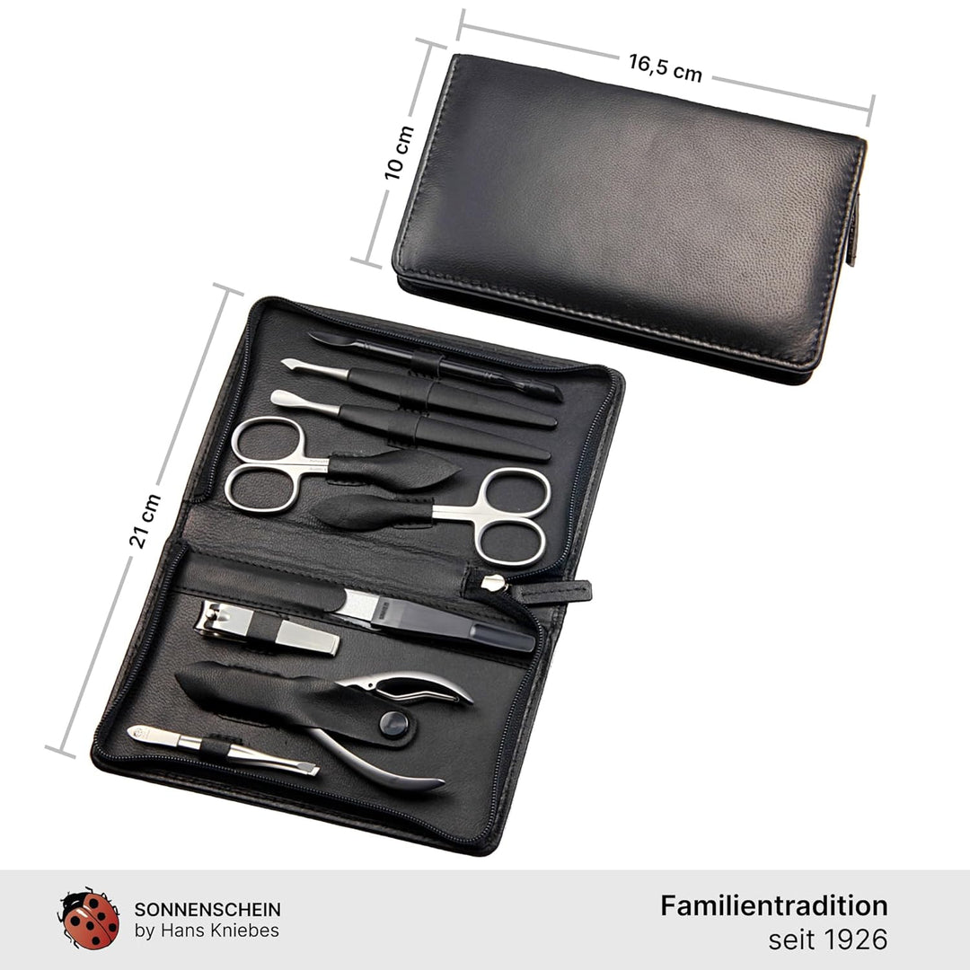 Sonnenschein by Hans Kniebes - Manicure-Etui, Reissverschluss: 9-tlg. Bestückung, rostfrei-edelmatti