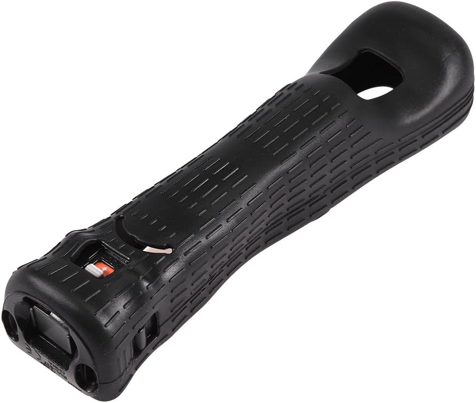 Zerone Sensoradapter Wii Motion Plus Schutzhülle aus Silikon Fernbedienung Wii (schwarz)
