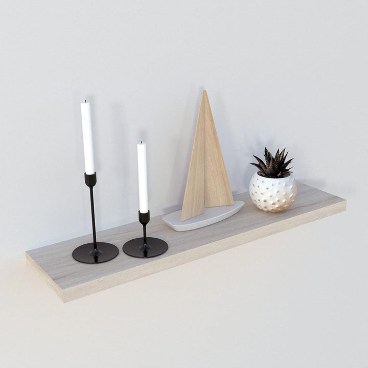 Henor Wandregal FSC® Holzwandregal 80 x 20 x 3 cm. Laden Sie 25 kg. Eiche Stel 80 Eiche Stel 20 Cm,