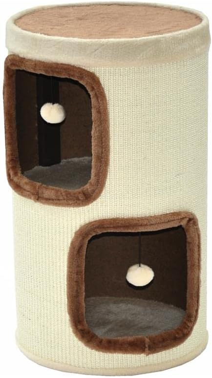 nanook Katzen Kratztonne Kratzbaum Kratzturm Tom, Höhe 70 cm Spieltonne mit extra grossen Öffnungen