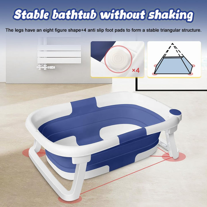 Collapsible Baby Bathtub-Baby Bathtub Foldable -Foldable Baby Bath with Support, Baby Bathtub, Newbo