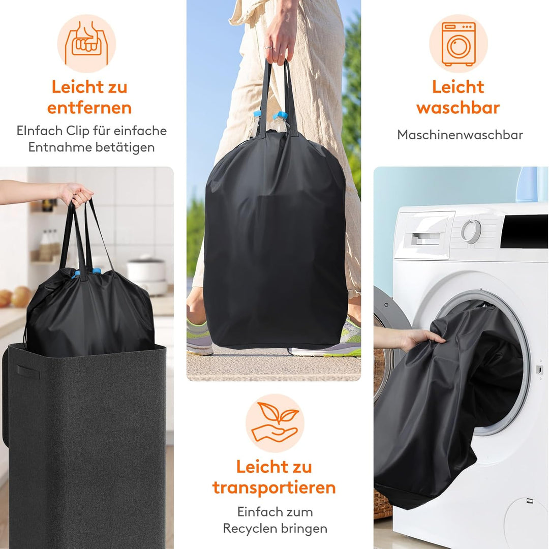 Lifewit 100L Pfandflaschen Sammelbehälter mit Deckel, Gross Pfandflaschen Aufbewahrung, Behälter Lee