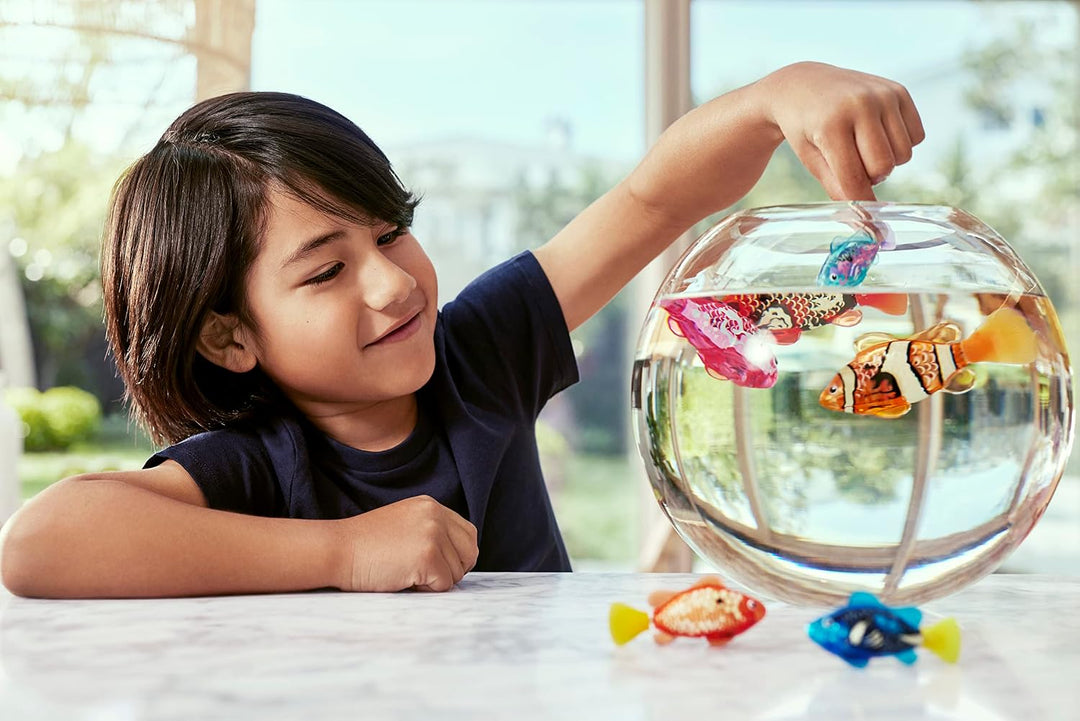 ROBO ALIVE Robo Fish Series 3 Roboter-Schwimmfisch, 2er Pack, rosa und lila, schwimmt in mehrere Ric