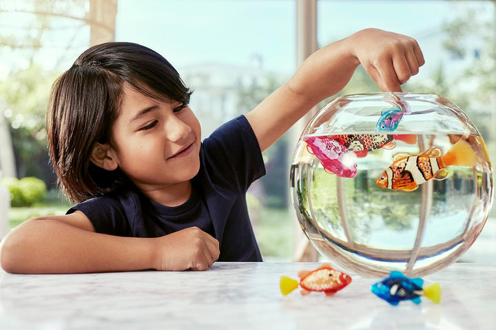 ROBO ALIVE Robo Fish Series 3 Roboter-Schwimmfisch, 2er Pack, rosa und lila, schwimmt in mehrere Ric