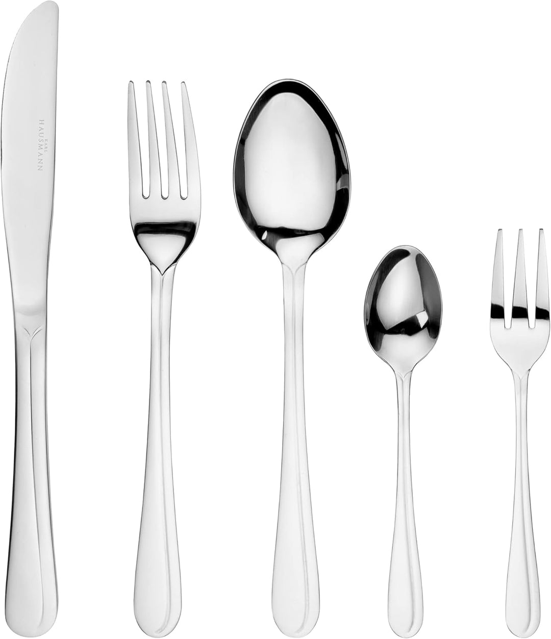 KARL HAUSMANN Besteck Set 12 Personen, 72 teilig Edelstahl Besteckset mit Koffer - Essbesteck mit Me