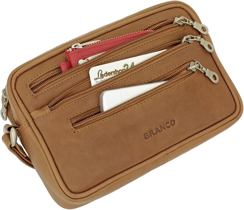 Branco Business Herren Handgelenktasche Herrentasche Damen Tasche Leder schwarz | braun | natur - se