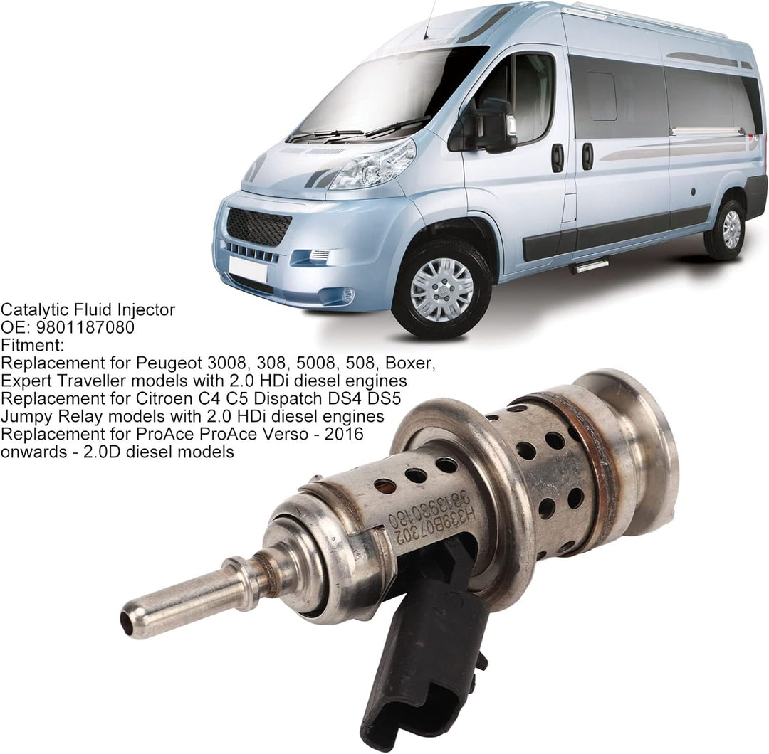 Cars Catalytic Fluid Injector, Yctze Catalytic Fluid Injector 9801187080 Aluminiumlegierung Ersatz f
