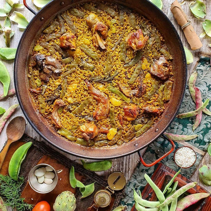 Paella-Pfanne 55 cm Stahl emailiert