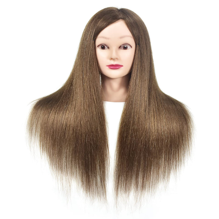 Trainingskopf, Übungskopf mit 100% Echthaar, für professionelles Frisieren, Hairstyling, Übungspuppe