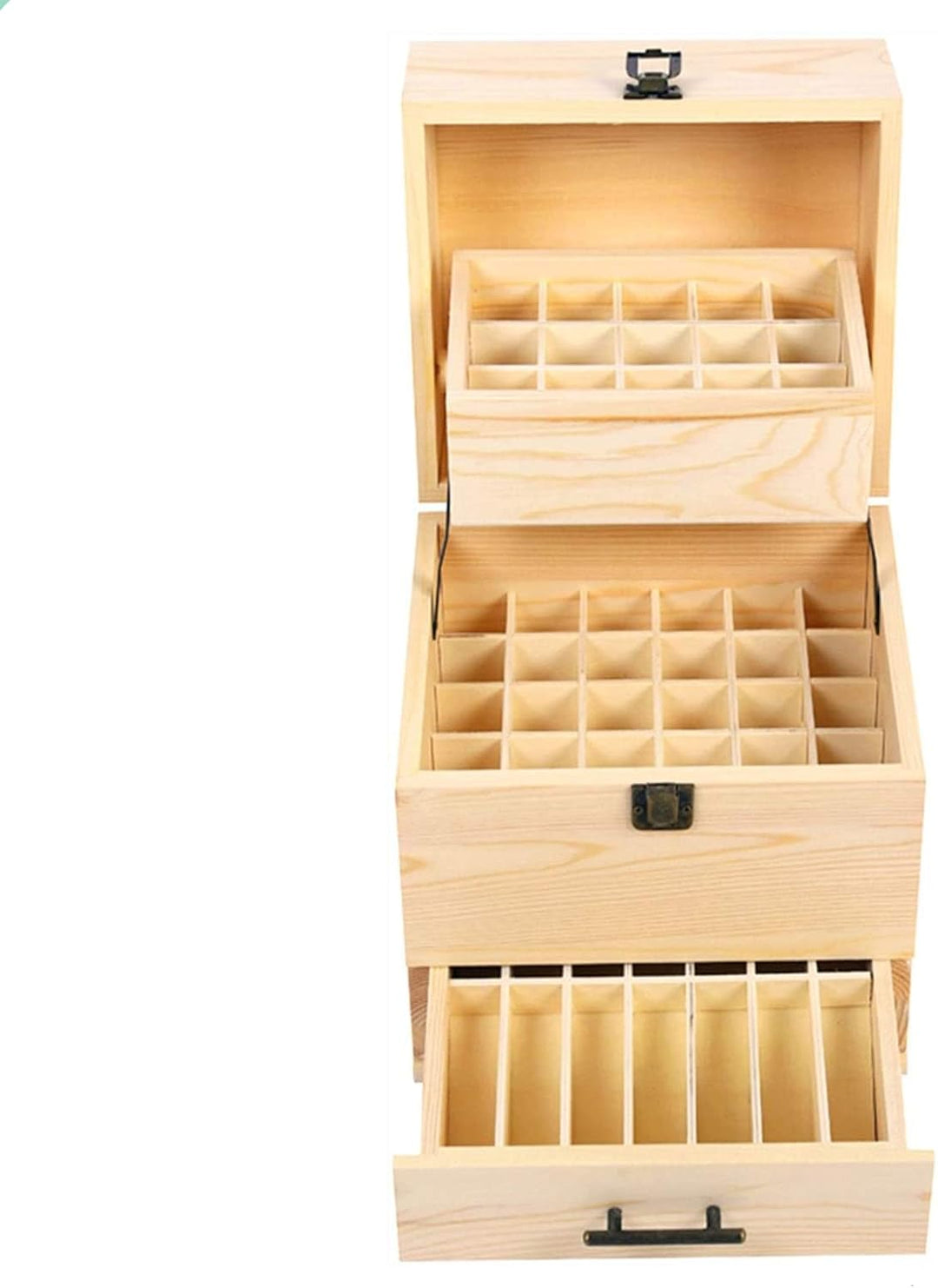 CHSEEA Ätherisches Öl Display Ständer Gestell Halter Organisator, 59 Löcher Holz Box Veranstalter Au