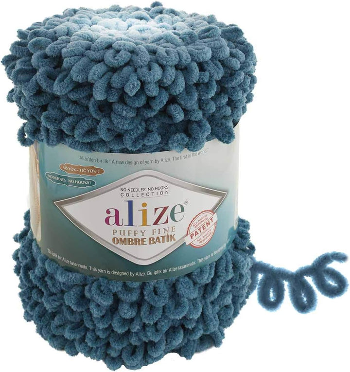 Alize Puffy Fine Ombre Batik Baby Decke Garn Lot of 1 Knäuel 500 g 80 Yds 100% Micropolyester Soft Y