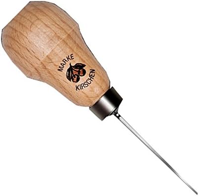 "KIRSCHEN" Werkzeuge 5700000 | Zierschnitzeisen gebogen mit Birnenheft, 1,5mm, Stich 1 Stich 1 gebog