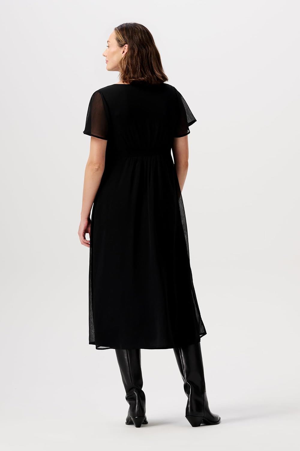 Noppies Damen Amelie Maxi Dress Ss Kleid, Black - P090