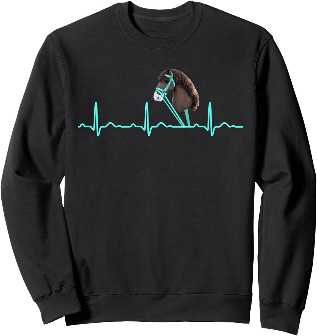 Steckenpferd Geschenke Hobby Horse Dressur reiten Herzschlag Sweatshirt