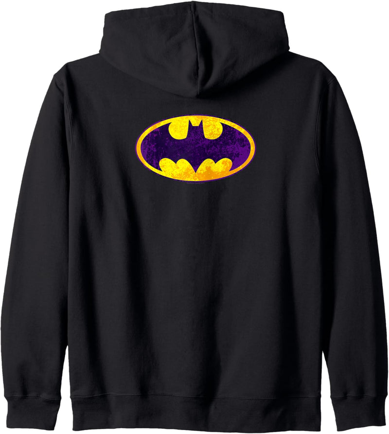 Batman Neon Distress Bat Logo Kapuzenjacke