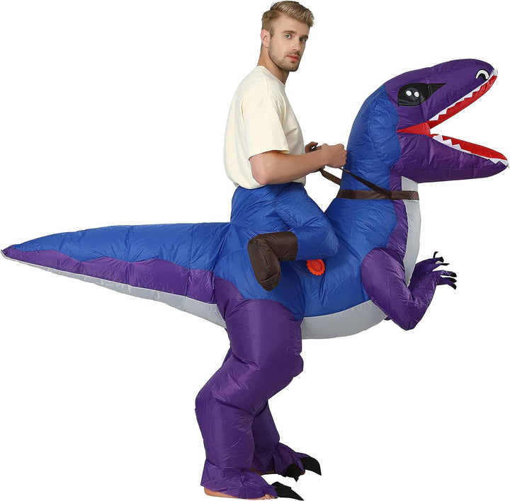 FXICH Aufblasbare Dinosaurier-Kostüme für Erwachsene, aufblasbares T-Rex-Kostüm, aufblasbarer Dinosa