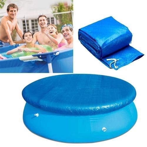 Shinyzone Poolabdeckung Rund 183 cm mit Gummizug,Swimming Pool Abdeckplane Plane Schutzplane Winddic