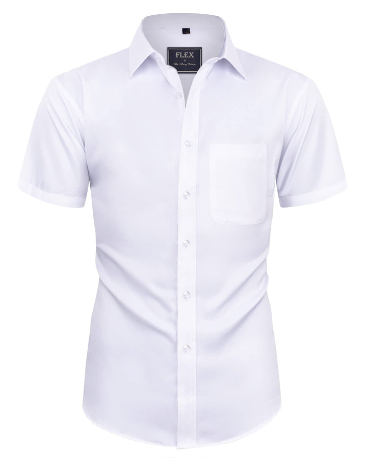 siliteelon Herren Kurzarm Hemden Casual Regular Fit Bügelfrei Business Hemd Faltenfrei Formales Hemd