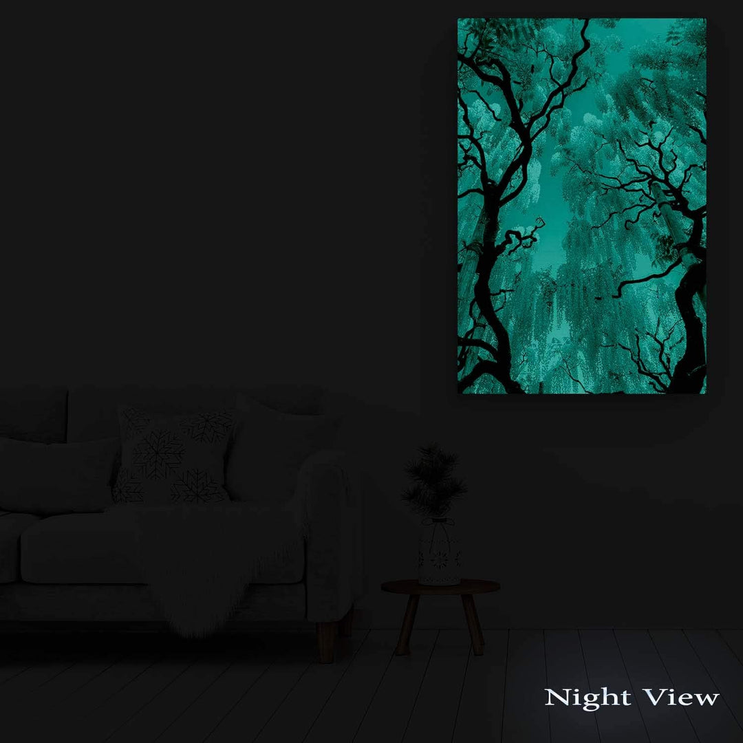 Startonight Leinwandbilder Schwarz und Weiss Bäume, Doppelansicht Überraschung Modernes Dekor Kunstw