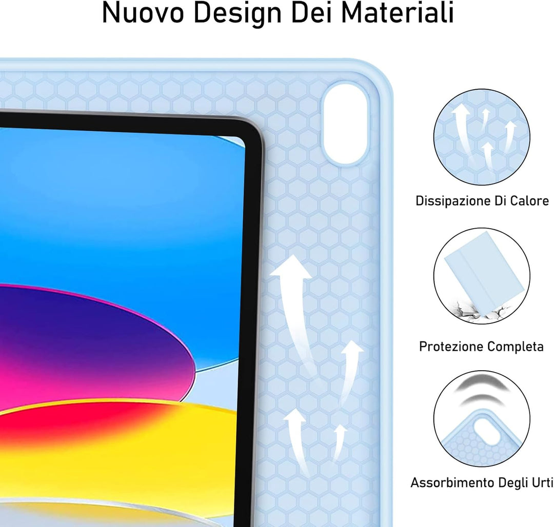 Hülle mit Tastatur für IPad 11/10 Generation (2025/2022, 11/10.9 Zoll) -Abnehmbare Magnetische Schut