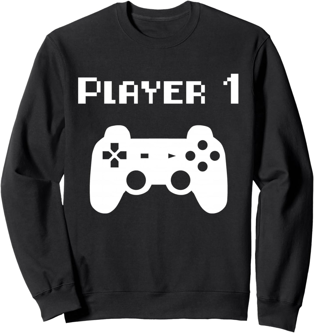 Gamer Zocker Papa Vater Sohn Partnerlook Vatertag Geschenk Sweatshirt