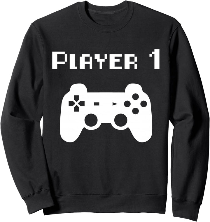 Gamer Zocker Papa Vater Sohn Partnerlook Vatertag Geschenk Sweatshirt
