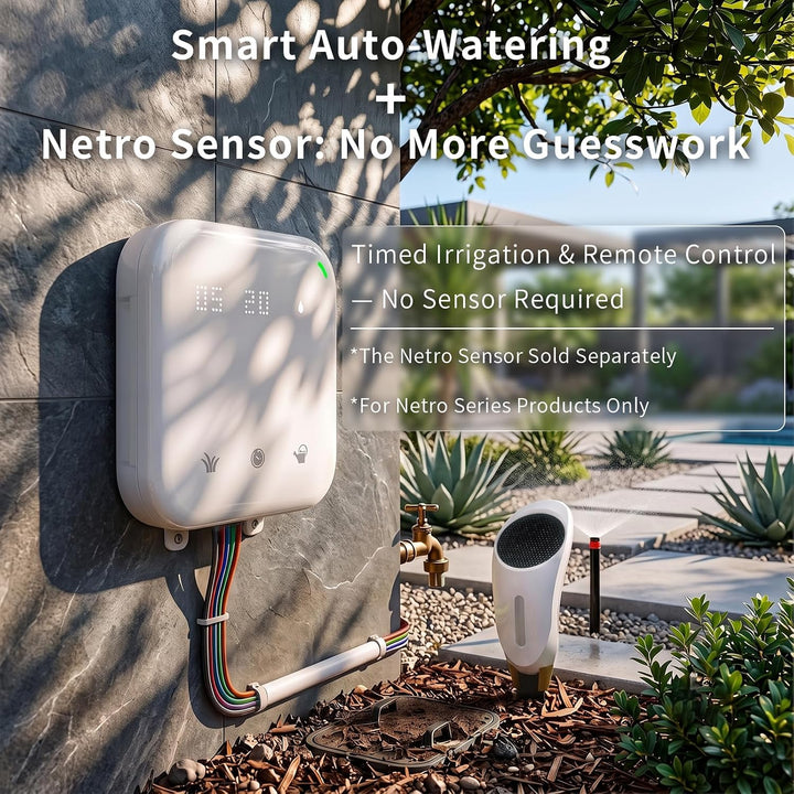 Netro Spark Smart Sprinkler-Controller, WiFi, wetterbewusst, Fernzugriff (8 Zonen), 8 Zone