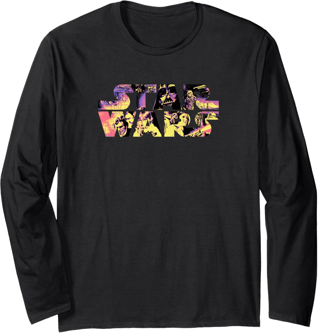 Star Wars Logo Poster Fill Langarmshirt
