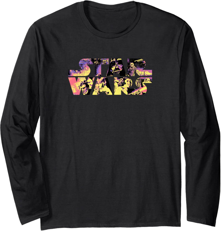 Star Wars Logo Poster Fill Langarmshirt