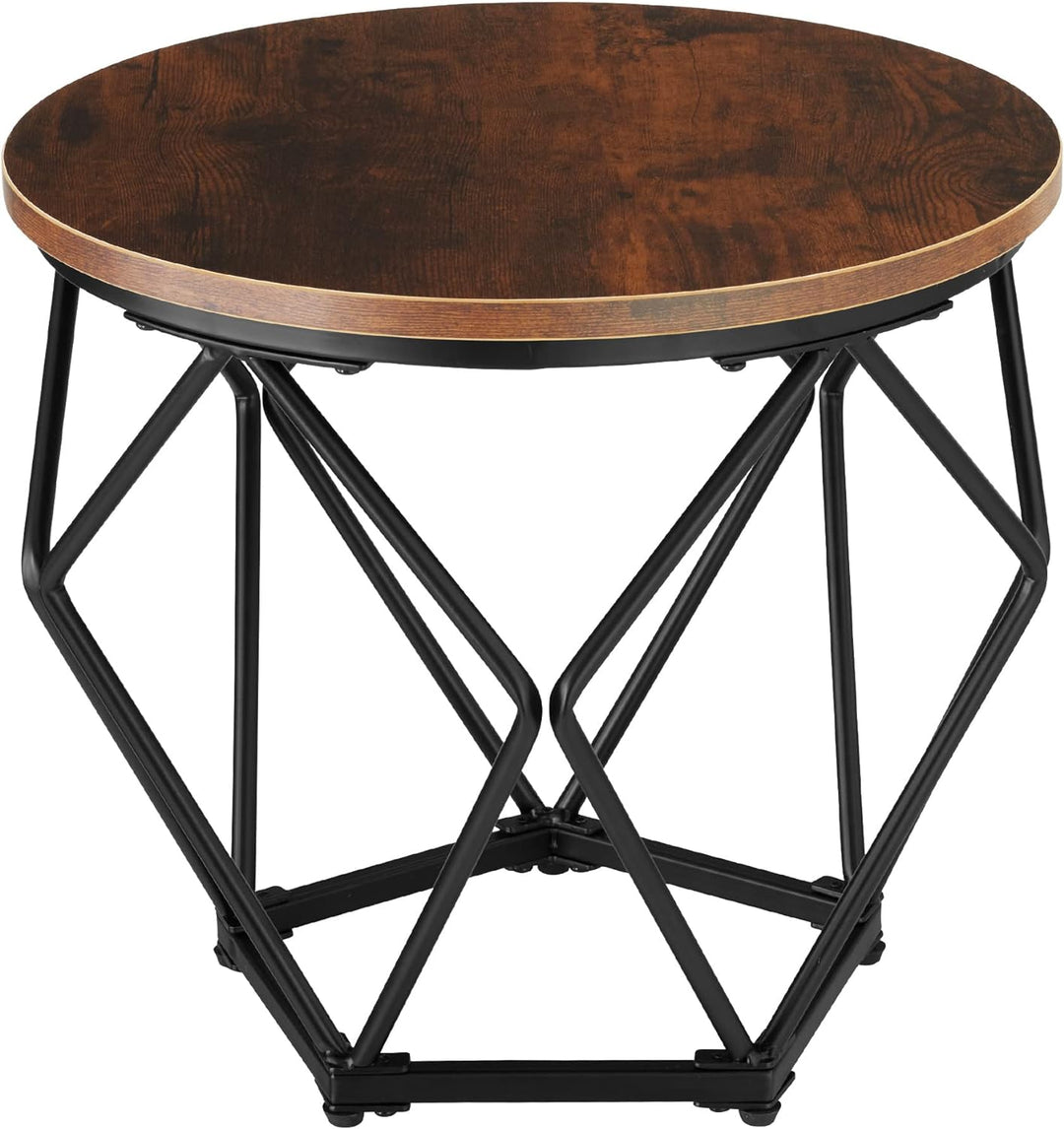 tectake Couchtisch 2er Set, Beistelltisch in Diamantform, Industrie-Design, für Wohnzimmer Schlafzim