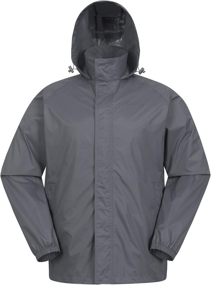 Mountain Warehouse Pakka Herren Wasserdicht Leichte verpackbare Regen Renn Sport Jacke XS Grau, XS G