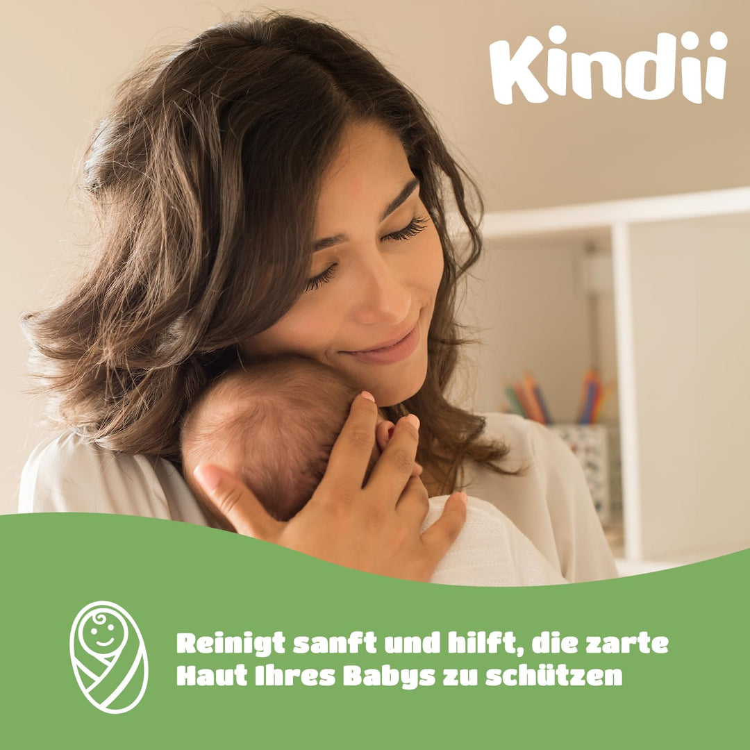 Kindii Natural Balance Feuchttücher – (12x60 Stück) Feuchttücher für Babys und Kinder – Aloe Vera, s