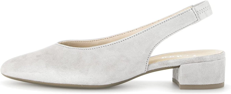 Gabor Damen Slingpumps, Frauen Absatzschuhe 38.5 EU Grau Light Grey, 38.5 EU Grau Light Grey