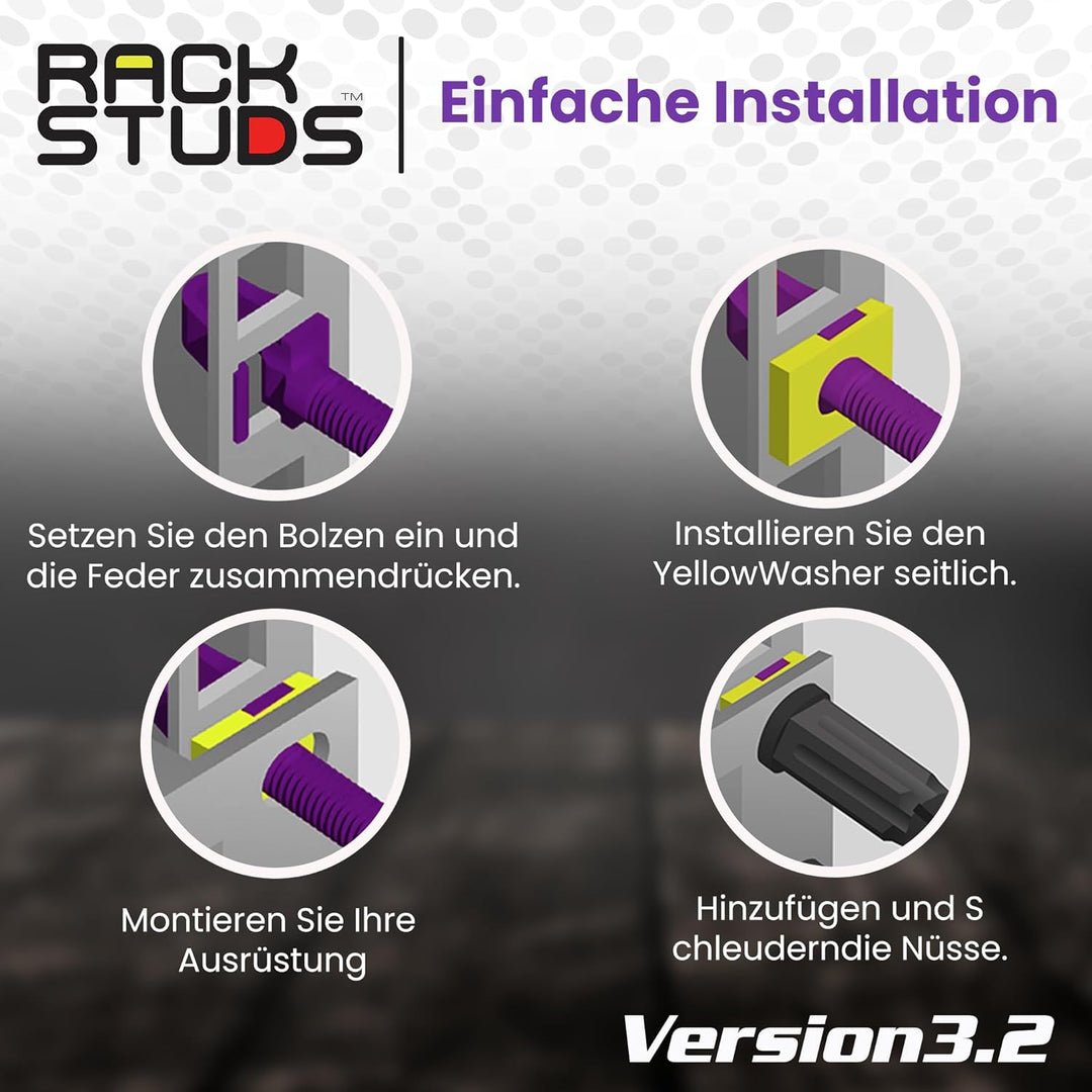 P20 Rack Mount II - Rack-Schrauben für Server-Rack-Schienen 19„ Square Punched Vertical Rails, Perfe