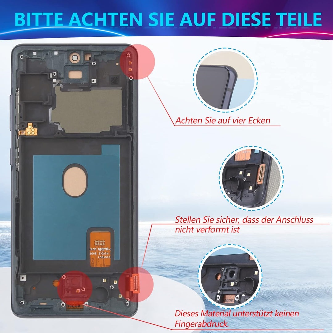 RongZy für Samsung Galaxy S20 FE/S20 FE 5G LCD Bildschirmersatz für Samsung Galaxy S20 FE Touchscree