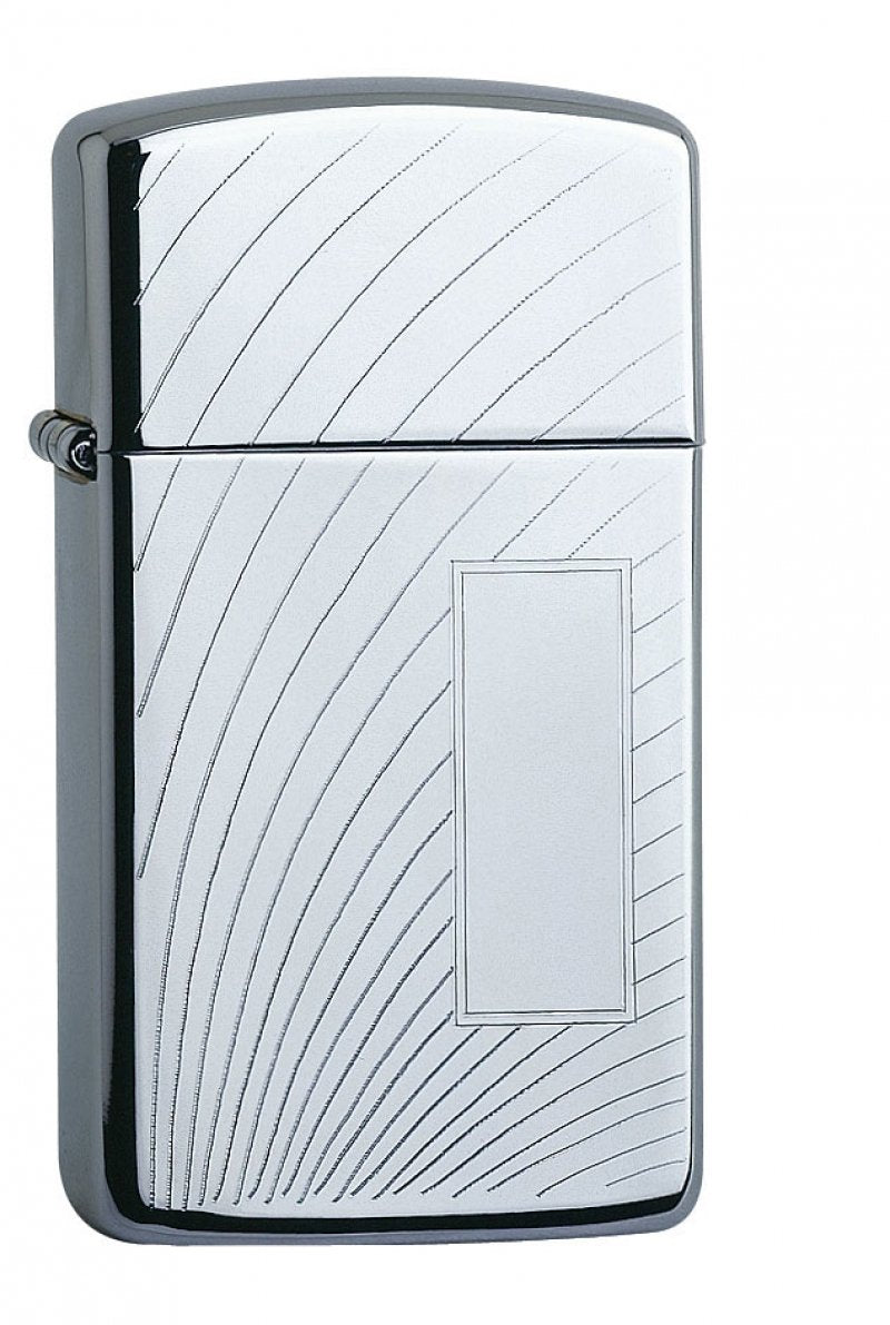 Zippo Feuerzeug 60001346 Arc Engine Slim Benzinfeuerzeug, Messing, Chrome high Polished, 1 x 3,5 x 5