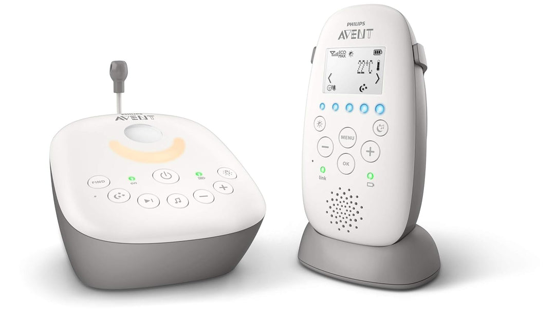 Philips Avent Audio Babyphone SCD733/26 - DECT-Technologie, Eco-Mode, Sternenhimmel, Gegensprechfunk