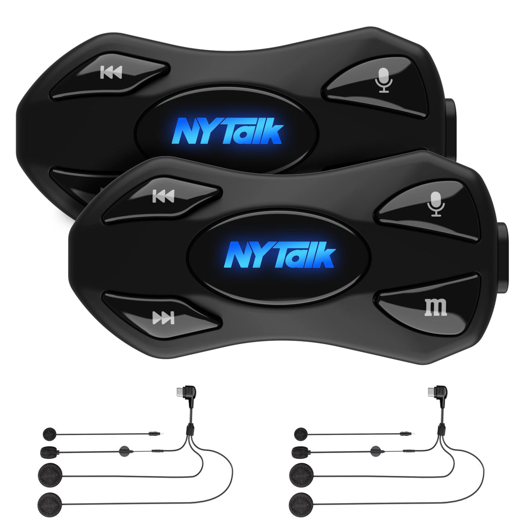 N2 Motorrad Intercom Bluetooth 5.4, 1000m Kommunikation für 2 Fahrer N2 Doppelpack, N2 Doppelpack